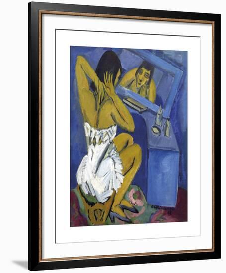 La Toilette - Femme au Miroir-Ernst Ludwig Kirchner-Framed Premium Giclee Print