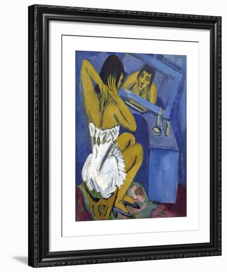 La Toilette - Femme au Miroir-Ernst Ludwig Kirchner-Framed Premium Giclee Print