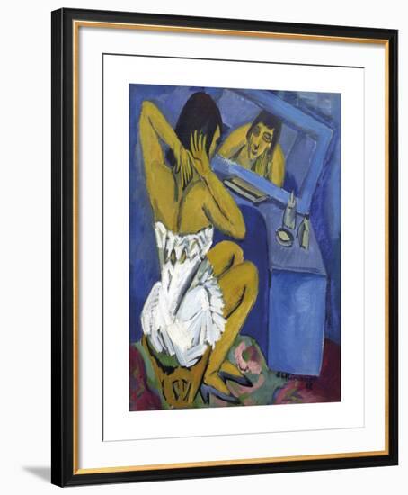 La Toilette - Femme au Miroir-Ernst Ludwig Kirchner-Framed Premium Giclee Print