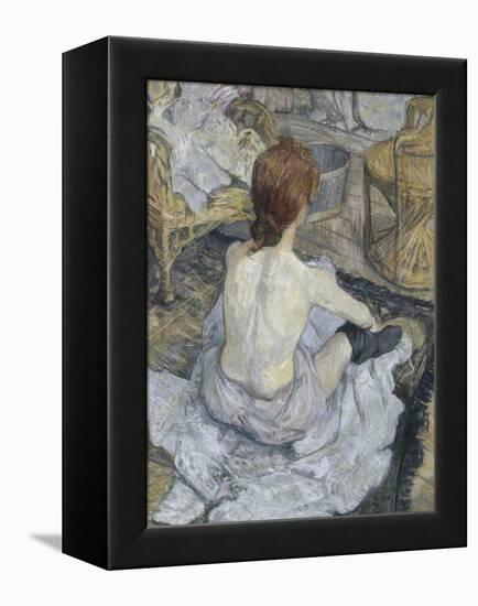 La toilette-Henri de Toulouse-Lautrec-Framed Premier Image Canvas