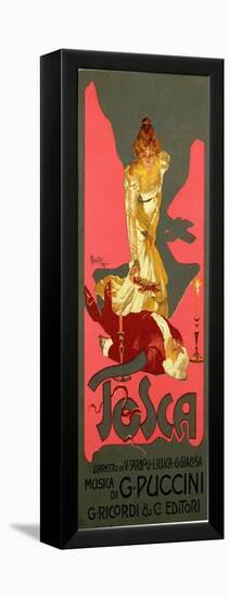 La Tosca by Giacomo Puccini (1858-1924) 1906 (Poster)-Adolfo Hohenstein-Framed Premier Image Canvas