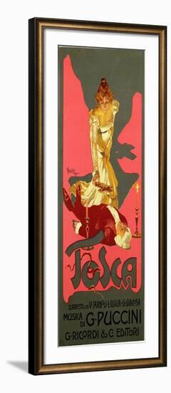 La Tosca by Giacomo Puccini (1858-1924) 1906 (Poster)-Adolfo Hohenstein-Framed Giclee Print