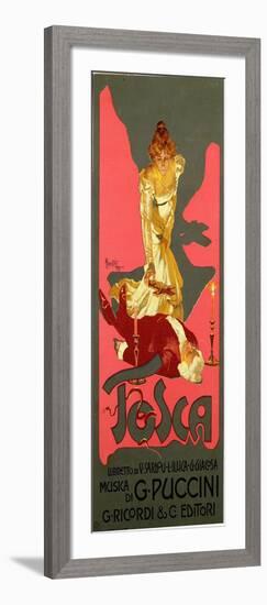 La Tosca by Giacomo Puccini (1858-1924) 1906 (Poster)-Adolfo Hohenstein-Framed Giclee Print