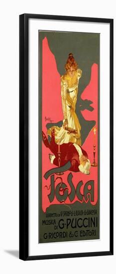 La Tosca by Giacomo Puccini (1858-1924) 1906 (Poster)-Adolfo Hohenstein-Framed Giclee Print