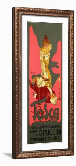 La Tosca by Giacomo Puccini (1858-1924) 1906 (Poster)-Adolfo Hohenstein-Framed Giclee Print