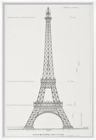 La Tour Eiffel de 300 mètres, projet coté' Giclee Print | Art.com