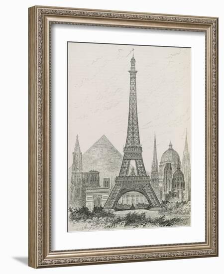 La Tour Eiffel-Vintage Apple Collection-Framed Giclee Print