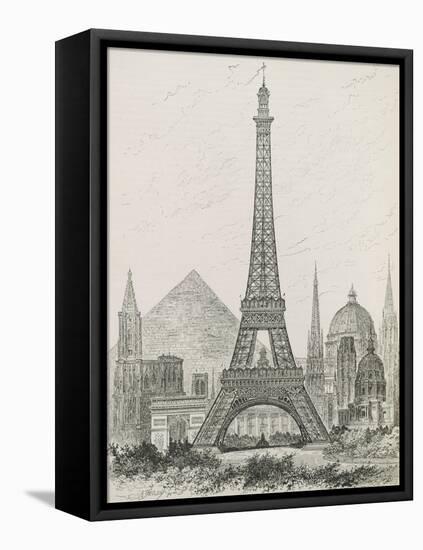 La Tour Eiffel-Vintage Apple Collection-Framed Premier Image Canvas