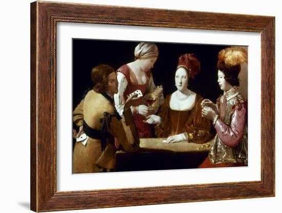 La Tour: The Cheat, C1625-Georges de La Tour-Framed Giclee Print