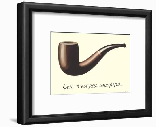 La Trahison des Images (Mini With Border)-Rene Magritte-Framed Art Print