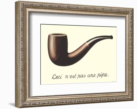 La Trahison des Images (Mini With Border)-Rene Magritte-Framed Art Print