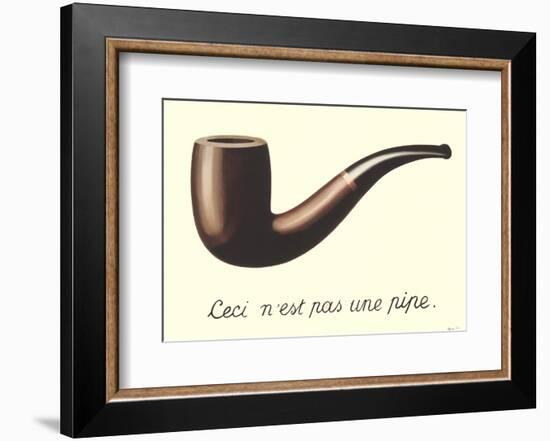 La Trahison des Images (Mini With Border)-Rene Magritte-Framed Art Print