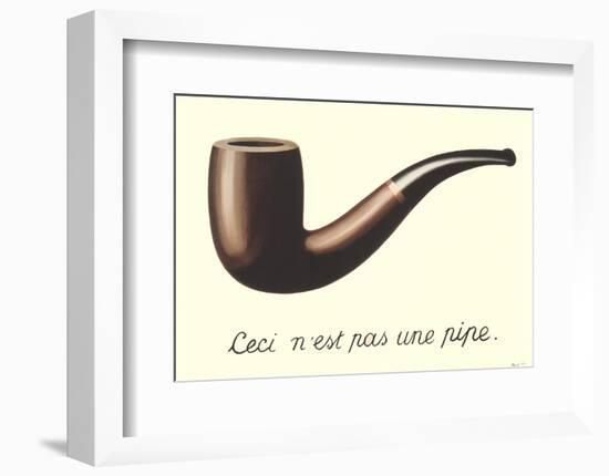 La Trahison des Images (Mini With Border)-Rene Magritte-Framed Art Print