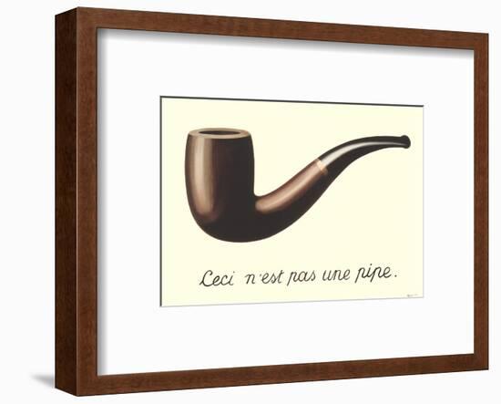 La Trahison des Images (Mini With Border)-Rene Magritte-Framed Art Print