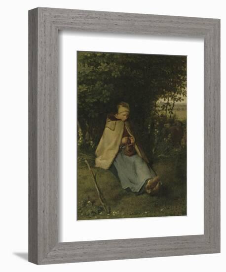 La tricoteuse-Jean-François Millet-Framed Giclee Print