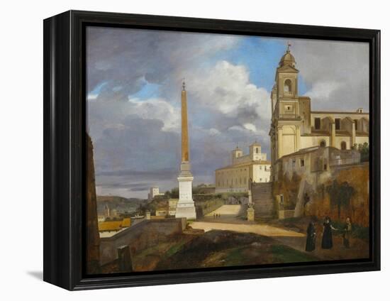 La Trinite des Monts et la Villa Medicis a Rome,1808. Canvas,48,5 x 61,5 cm R. F. 1981-12.-Marius Granet-Framed Premier Image Canvas