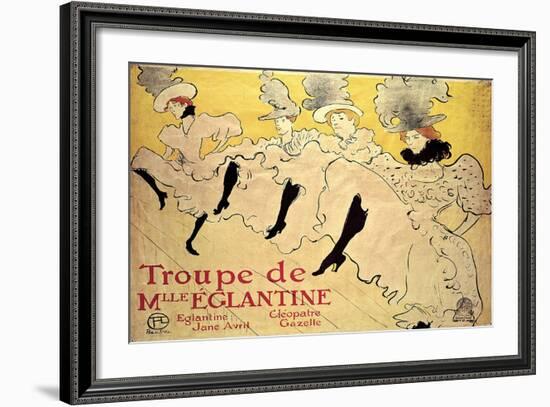 La Troupe de Mademoiselle Eglantine-Henri de Toulouse-Lautrec-Framed Art Print