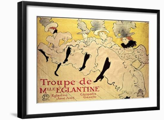 La Troupe de Mademoiselle Eglantine-Henri de Toulouse-Lautrec-Framed Art Print