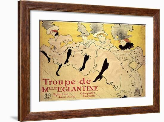 La Troupe de Mademoiselle Eglantine-Henri de Toulouse-Lautrec-Framed Art Print