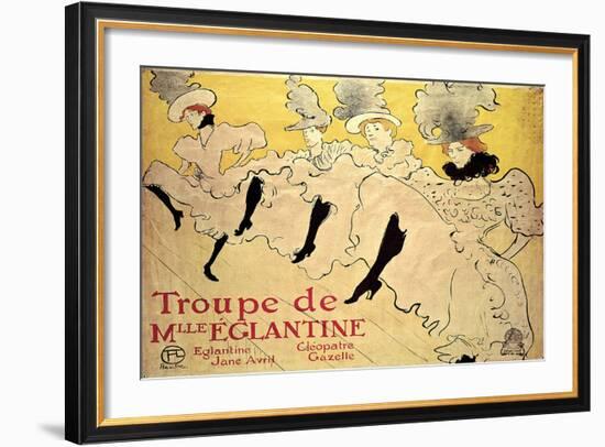 La Troupe de Mademoiselle Eglantine-Henri de Toulouse-Lautrec-Framed Art Print