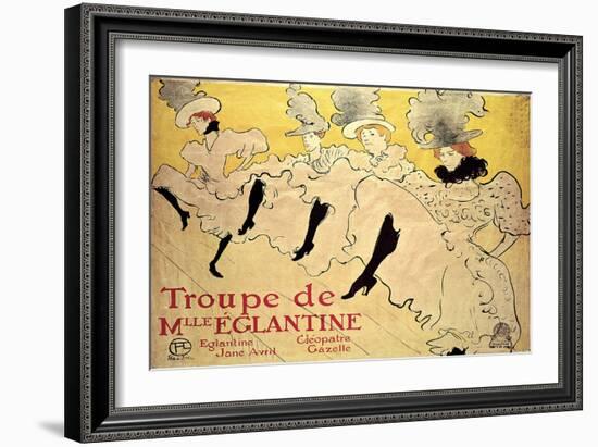 La Troupe de Mademoiselle Eglantine-Henri de Toulouse-Lautrec-Framed Art Print