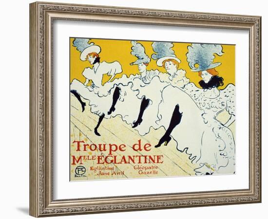 La Troupe De Mlle Églantine, 1896-Henri de Toulouse-Lautrec-Framed Giclee Print