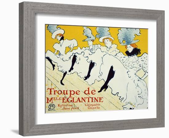 La Troupe De Mlle Églantine, 1896-Henri de Toulouse-Lautrec-Framed Giclee Print