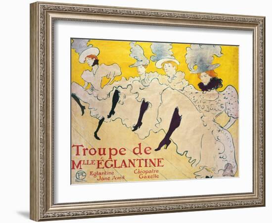 La Troupe De Mlle. Eglantine-Henri de Toulouse-Lautrec-Framed Giclee Print