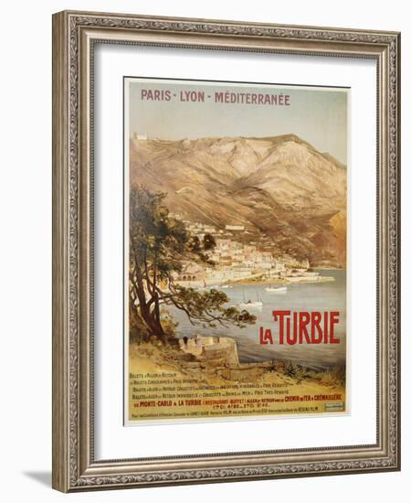 La Turbie Travel Poster-E. Bourgeois-Framed Giclee Print