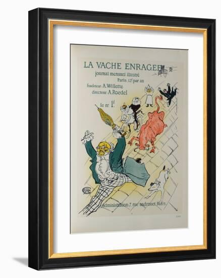 La Vache Enragée-Henri de Toulouse-Lautrec-Framed Collectable Print