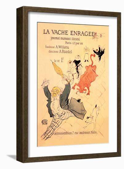 La Vache Enragee-Henri de Toulouse-Lautrec-Framed Art Print