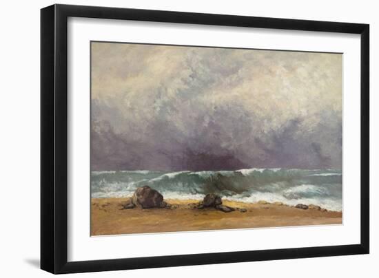 La Vague, 1871, Gustave Courbet (painting)-Gustave Courbet-Framed Giclee Print