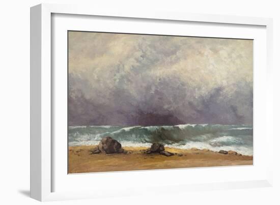 La Vague, 1871, Gustave Courbet (painting)-Gustave Courbet-Framed Giclee Print