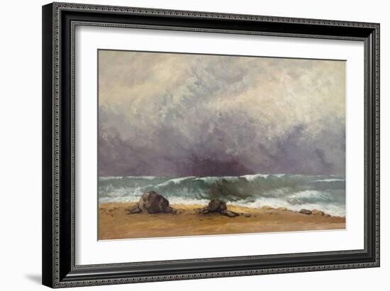 La Vague, 1871, Gustave Courbet (painting)-Gustave Courbet-Framed Giclee Print