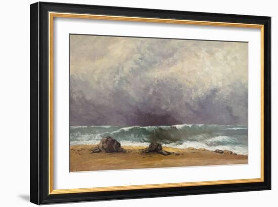 La Vague, 1871, Gustave Courbet (painting)-Gustave Courbet-Framed Giclee Print