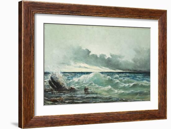 La Vague-Gustave Courbet-Framed Giclee Print