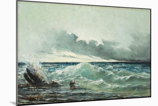 La Vague-Gustave Courbet-Mounted Giclee Print