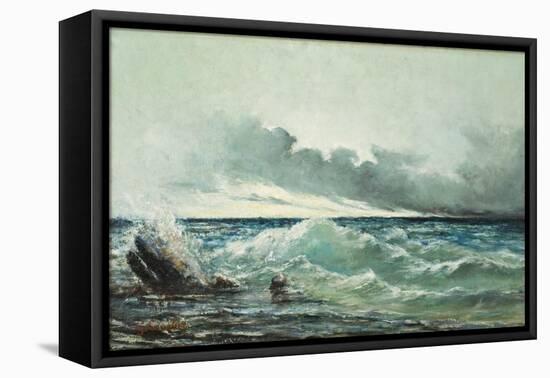 La Vague-Gustave Courbet-Framed Premier Image Canvas