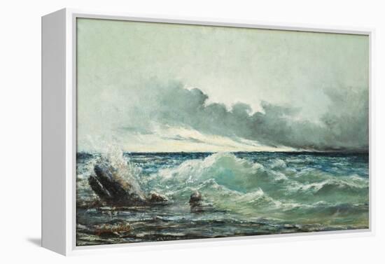 La Vague-Gustave Courbet-Framed Premier Image Canvas