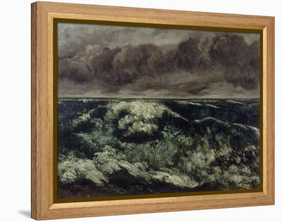 La Vague-Gustave Courbet-Framed Premier Image Canvas