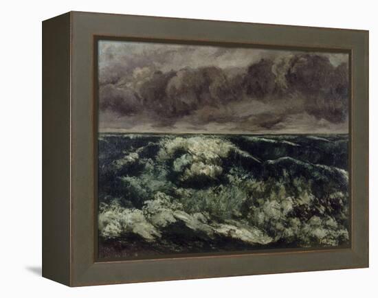 La Vague-Gustave Courbet-Framed Premier Image Canvas