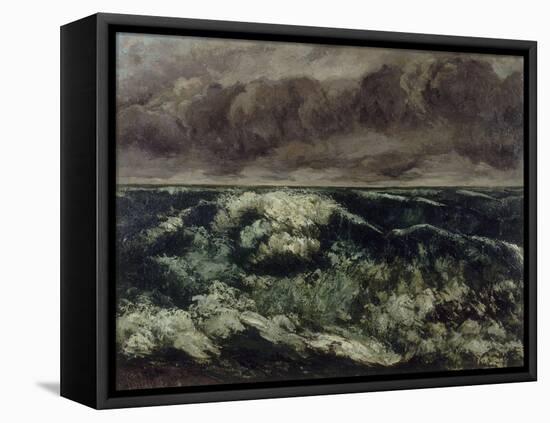 La Vague-Gustave Courbet-Framed Premier Image Canvas