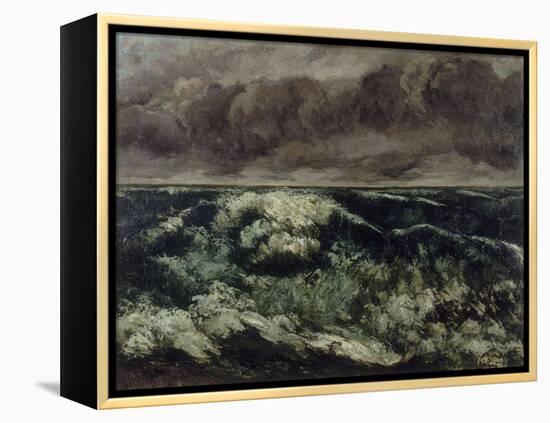 La Vague-Gustave Courbet-Framed Premier Image Canvas