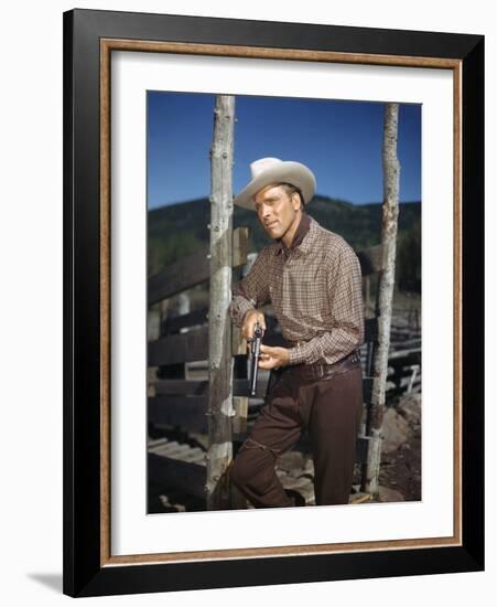 La Vallee by la Vengeance VENGEANCE VALLEY by RichardThorpe with Burt Lancaster, 1951 (photo)-null-Framed Photo