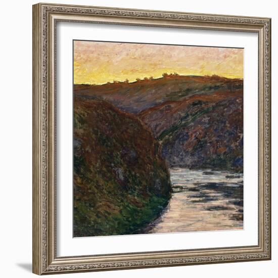 La Vallée de la Creuse, soleil couchant-Claude Monet-Framed Giclee Print