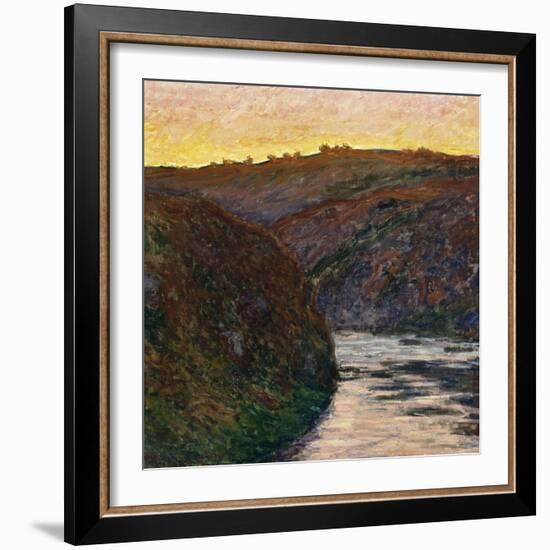 La Vallée de la Creuse, soleil couchant-Claude Monet-Framed Giclee Print