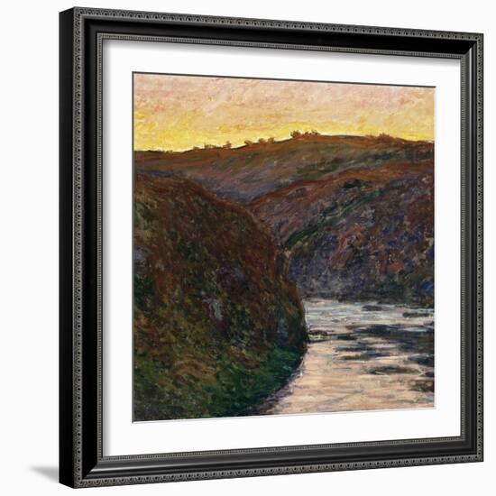 La Vallée de la Creuse, soleil couchant-Claude Monet-Framed Giclee Print