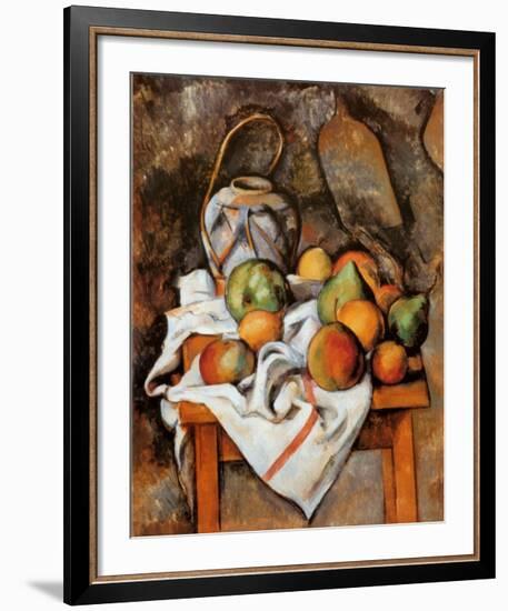 La Vase Paille-Paul Cézanne-Framed Art Print