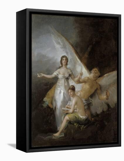 La Verite, Le Temps Et L'histoire - Truth, Time and History, by Goya, Francisco, De (1746-1828). Oi-Francisco Jose de Goya y Lucientes-Framed Premier Image Canvas