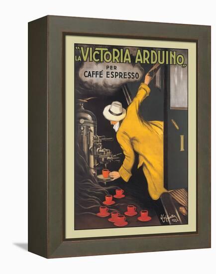 La Victoria Arduino Coffee Maker - Caffé Espresso, Vintage French Advertising Poster, 1890-Leonetto Cappiello-Framed Stretched Canvas